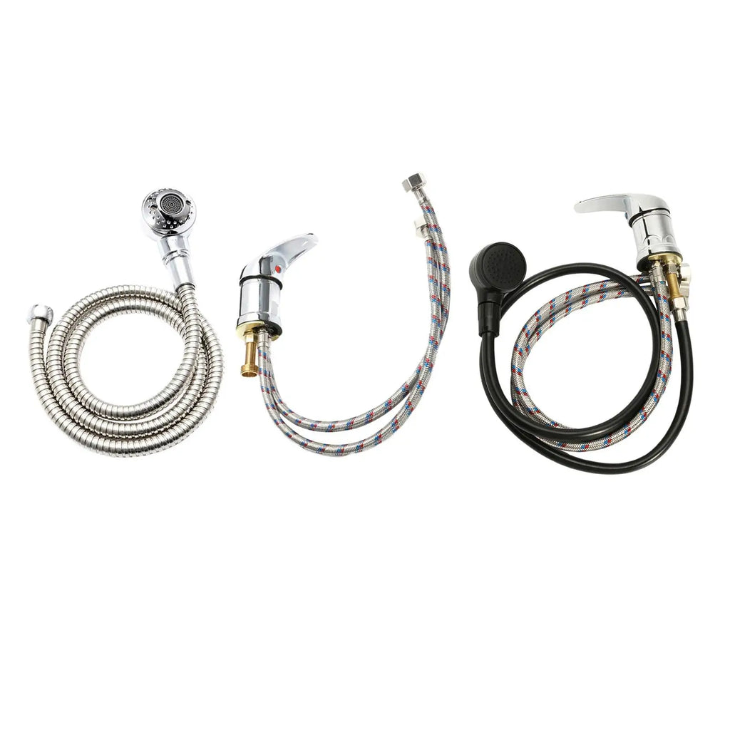 Mixer Tap Bath Sink Faucet Shower Head Spray Hose Push On Washing Hairdresser For Barber Shop Salon Shampoo Accessories