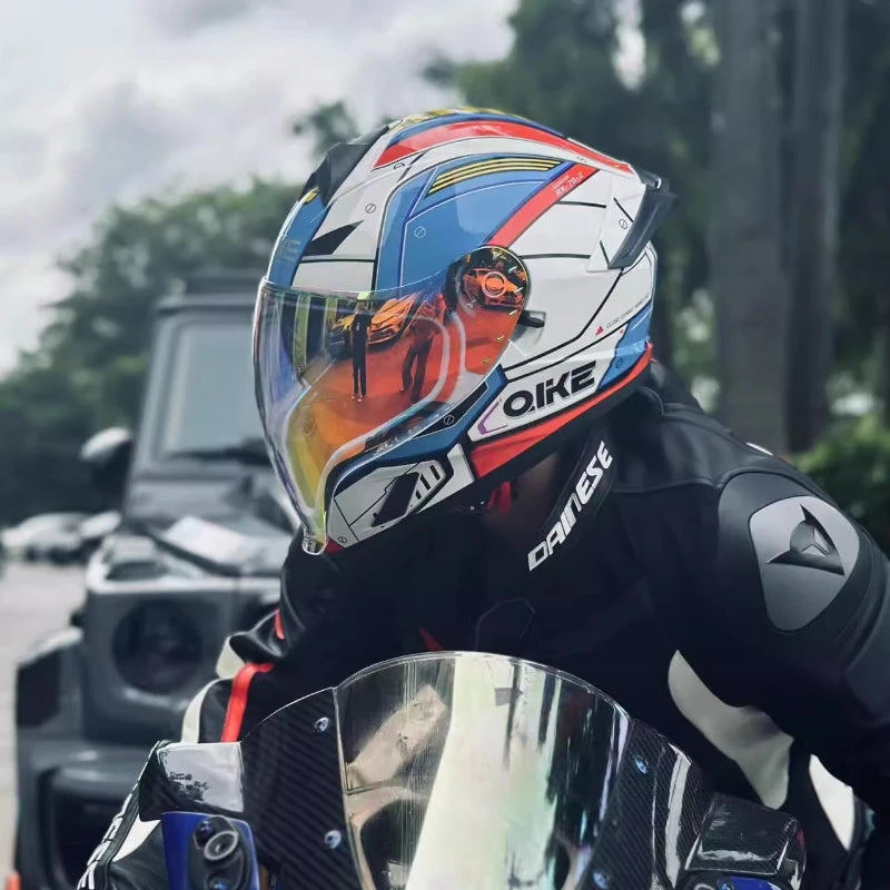 Motorcycle Flip Up Helmet Dual Sunvisor DOT Cascos Full Face Helmet for Adventure Motorcycle Street Sport Bike Helmet  M-XXL
