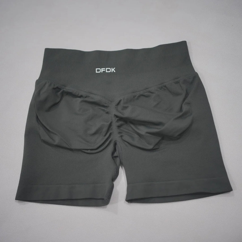 DFDK 2026 New Women Scrunch Butt Yoga Shorts High Waist Hip Lifting Push Up Squat Proof Sports Shorts Gym Workout Running Fitnes