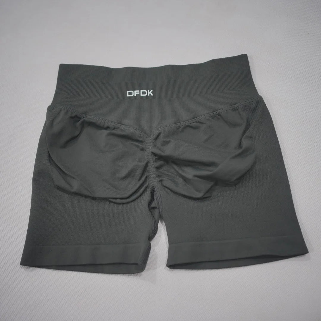 DFDK 2026 New Women Scrunch Butt Yoga Shorts High Waist Hip Lifting Push Up Squat Proof Sports Shorts Gym Workout Running Fitnes