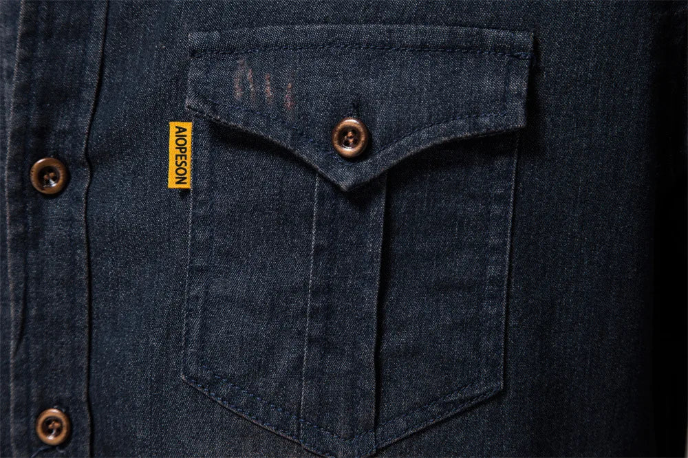 2023 Spring Autumn Y2K Fashion All Match Harajuku Denim Shirt Men Solid Cotton Male Clothes Loose Casual Sport Ropa Hombre Blusa