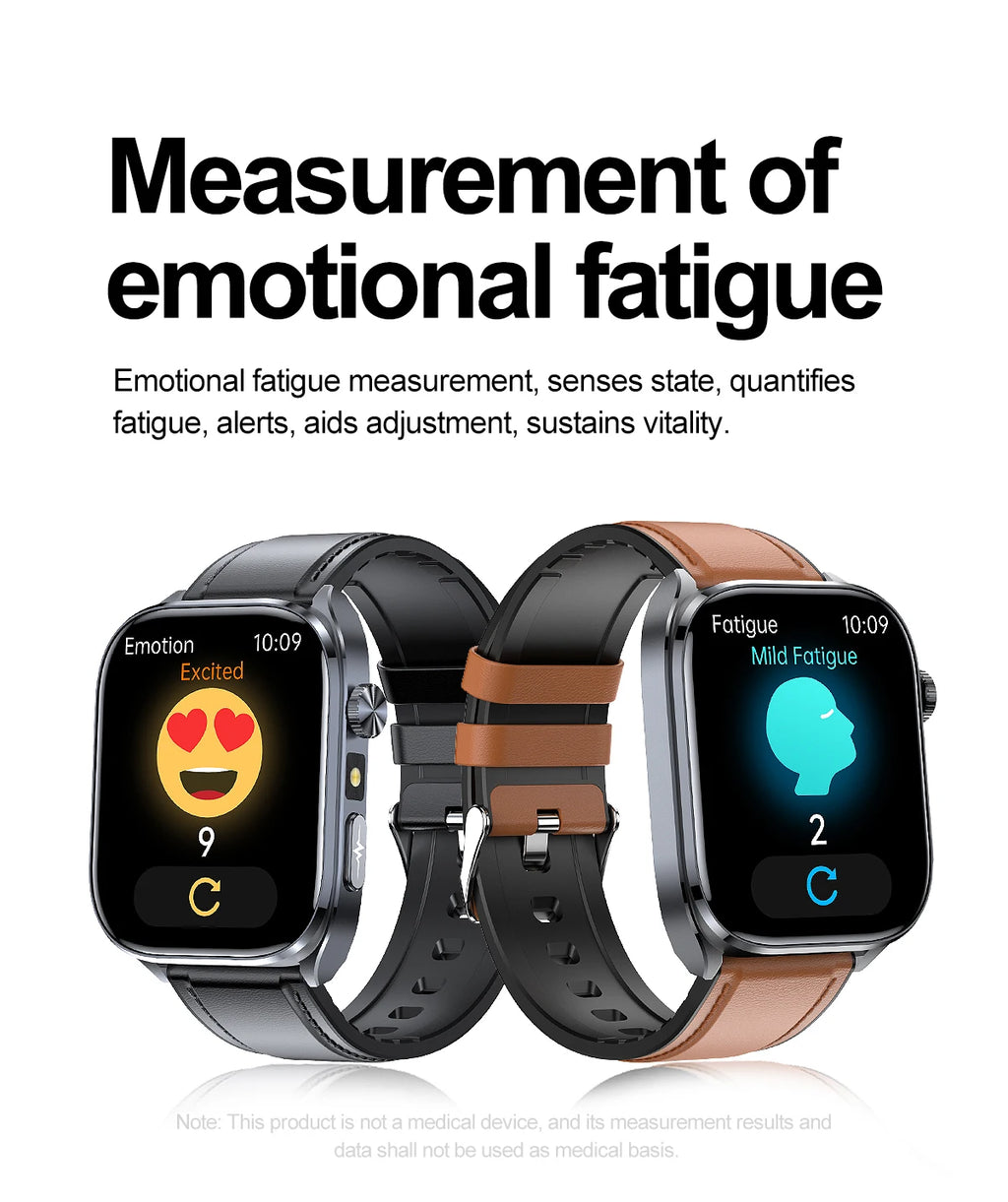 2026 New AI-Diagnosis Care Smartwatch Accurate ECG Uric Acid Lipids Blood Pressure Body Fat IP68 Waterproof Fitness Smartwatch