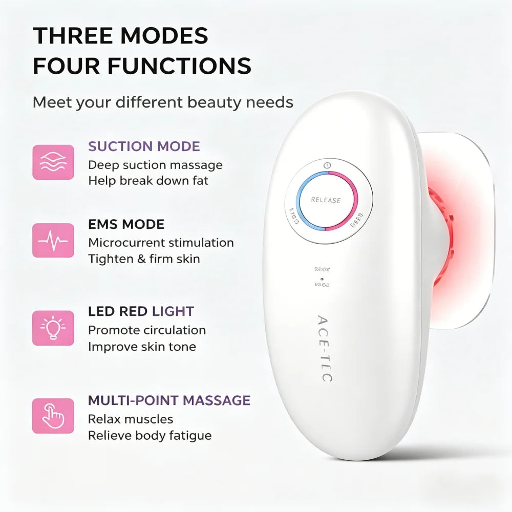 EMS Body Face Suction Massager Vacuum Anti Cellulite Slimming Device Microcurrent Beauty Machine Portable Rechargeable