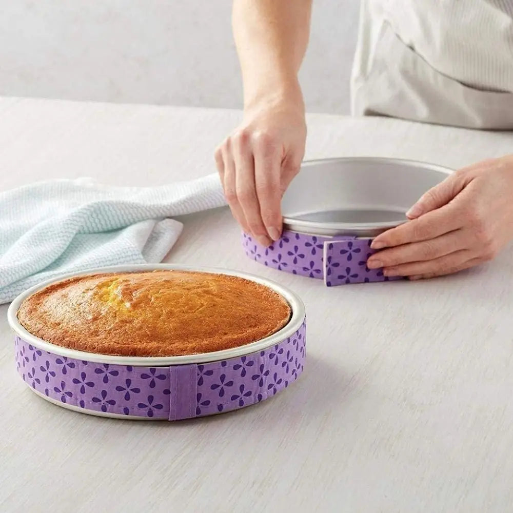 2/4Pcs Creative Cloth Bake Even Strip Anti-deformation Purple Cake Pan Strips Bake Strip Belt Kitchen Gadgets