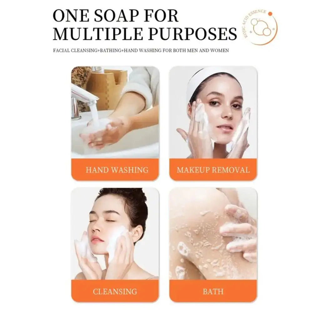 Pure Kojic Acid & Turmeric Soap Bar 100g,Skin Brightening Bar for Face & Body, Helps Improve Uneven Skin Tone, Dark Spots & Acne