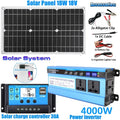 3000W/4000W/5000W/6000W Solar Panel System Power Inverter Kit 12V to 220V with 18V Solar Panel+30A Charge Controlle Power
