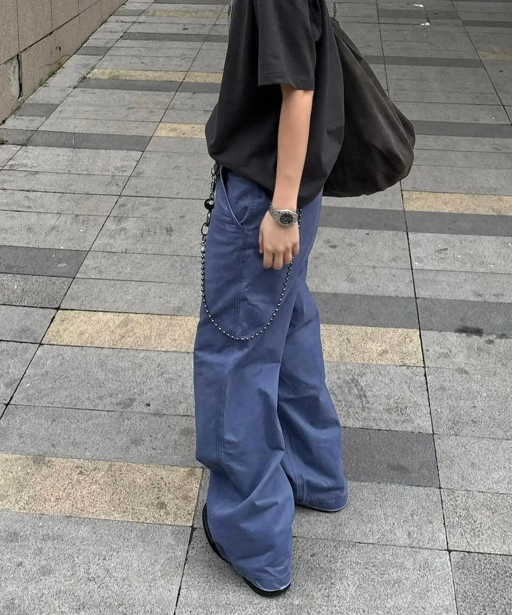 Retro Washed Straight Leg Blue Jeans Men Women Casual Long Pants Spring Summer New Style Vintage Fading Denim Skinnies