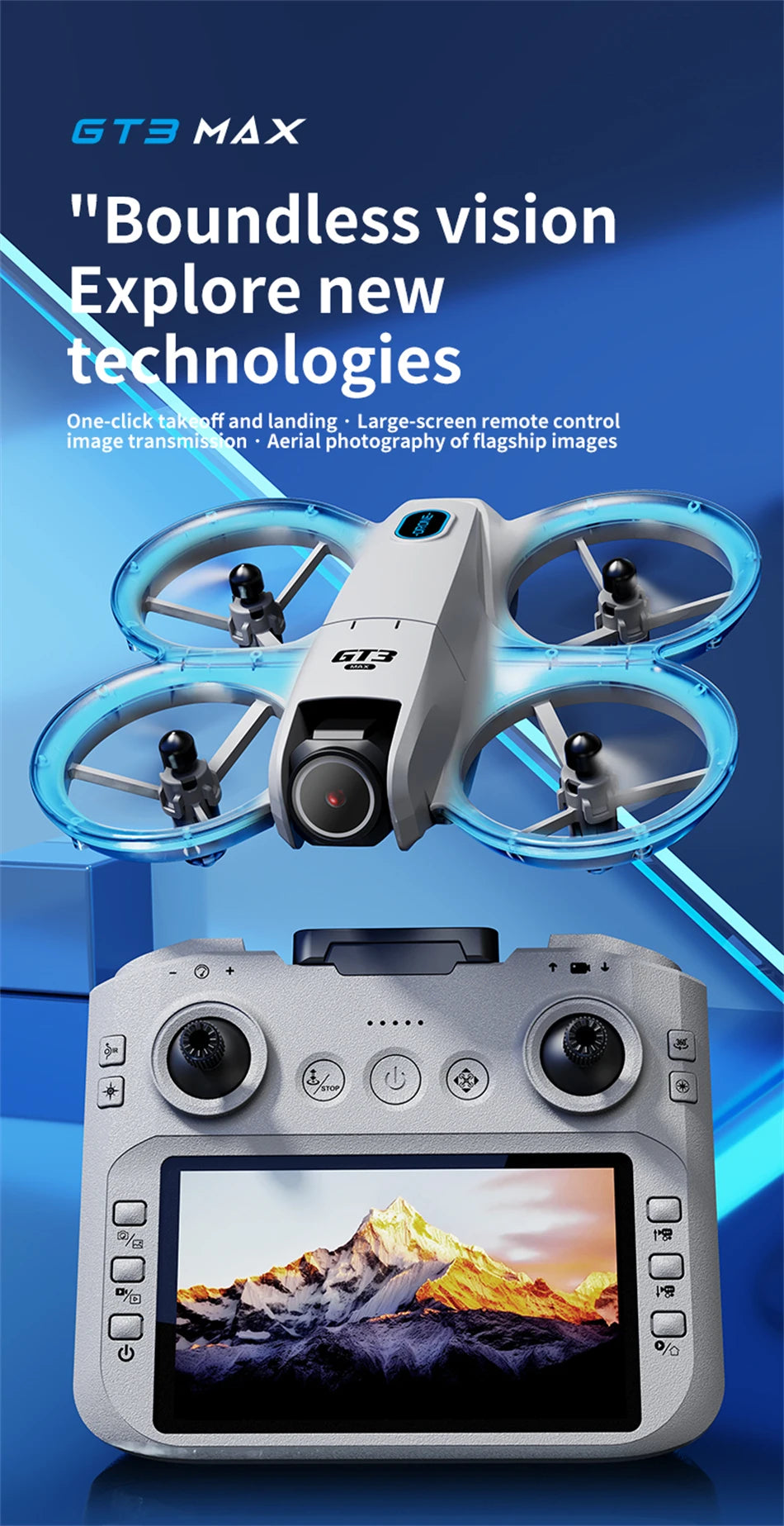 2026 GT3Max HD 8K RC Drone with Wide Angle Camera Foldable Helicopter Quadcopter Aircraft for Kids Professional Gift Toys