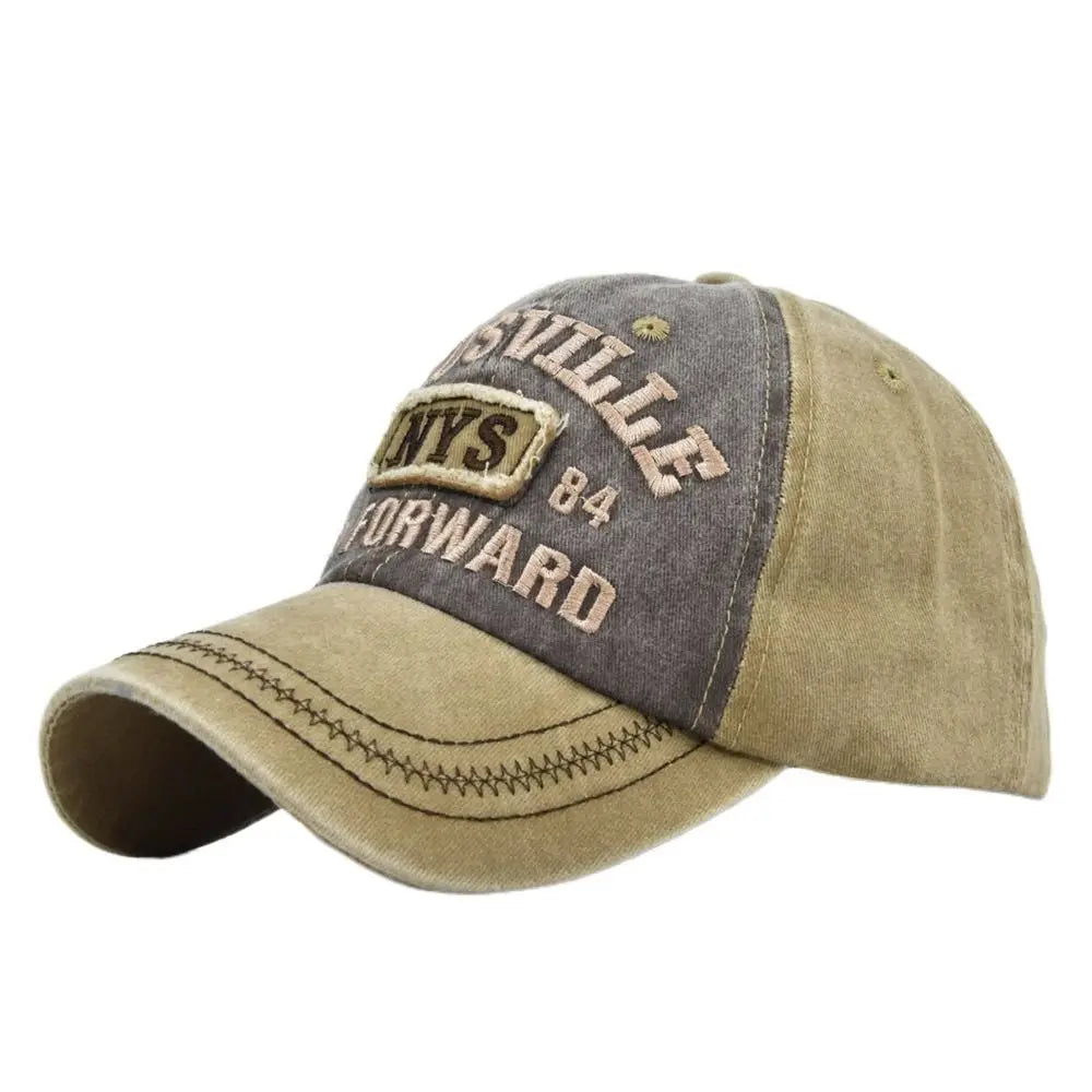 Fashion Hip Hop NYS Patch Embroidery Baseball Caps Adjustable Frayed Denim Sunscreen Hats Vintage Snapback Dad Hat for Men Women