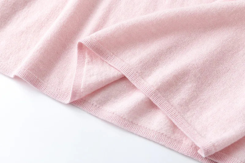 SuyaDream, Women Wool Pullovers, 5%Cashmere 92%Wool, Soft Cozy Sweaters, 2025 Fall Winter Basic Solid Knit Top