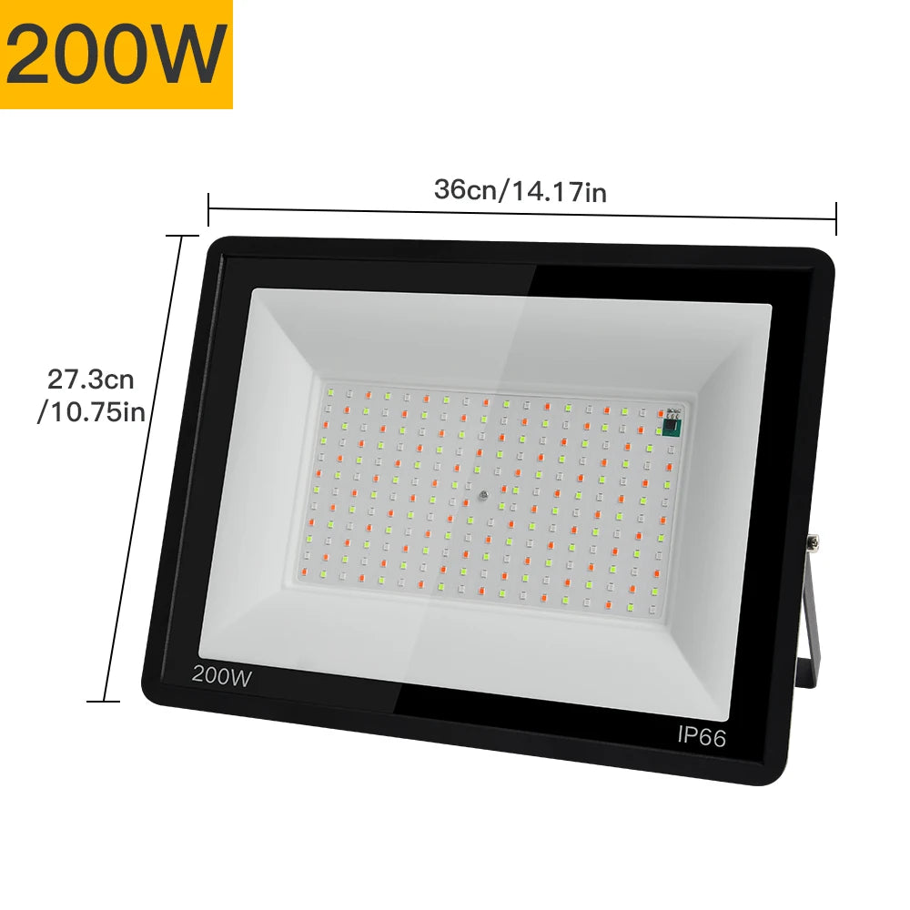 RGB LED Floodlight Reflector Outdoor Lighting 220V 30W 50W 100W IP66 Waterproof Outdoor RGB Spotlight Lamps Landscape Lighting