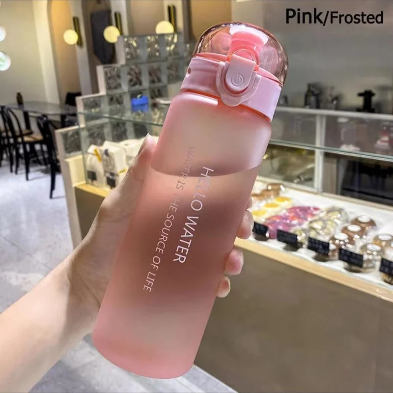 Sports Transparent Water Bottle 780ml Portable Gym Travel Clear Leakproof Drinking Bottle Frosted Bottle