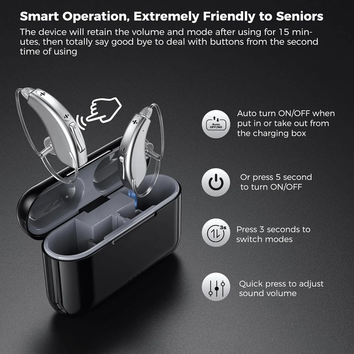 Hearing Aid High Quality 16 Channel Digital Bluetooth Hearing Aids for Seniors Adult Deafness Hearing Aid Rechargeable Audifonos