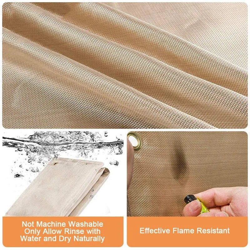 Outdoor Camping Fireproof Cloth Picnic Barbecue Insulation Mat Flame Retardant High Temperature Fire Blanket Fiberglass Mat