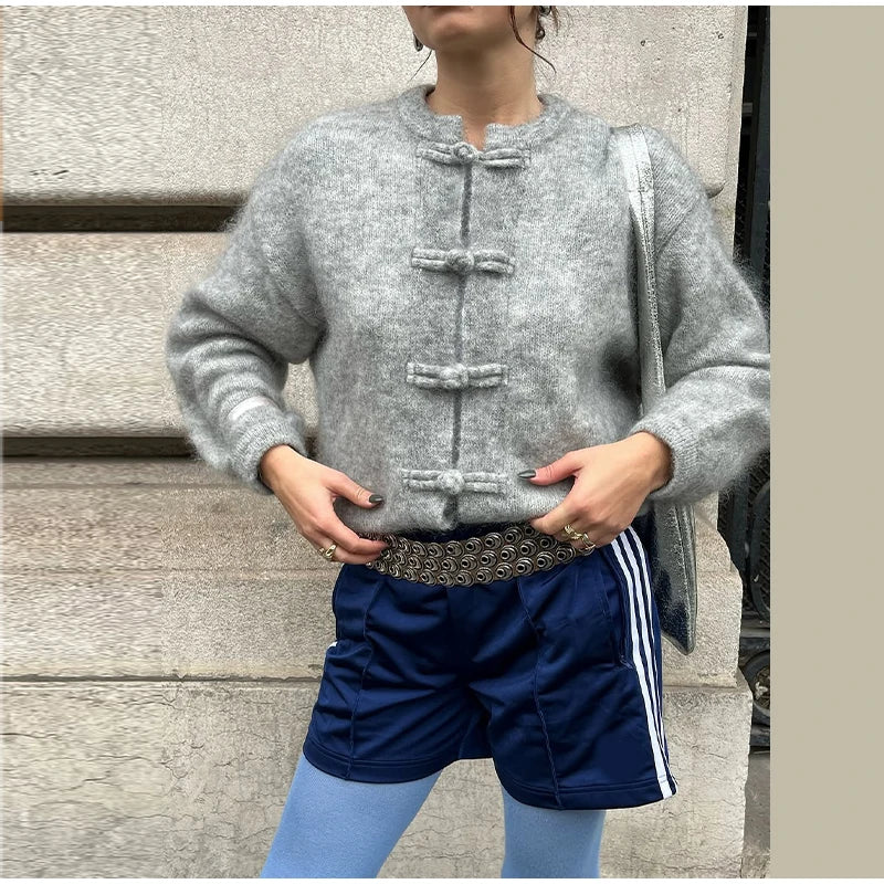 Casual Knitted Solid Cardigan Women Elegant Full Sleeve Single Breasted Sweater Female 2026 Autumn All-match Sweaters Lady