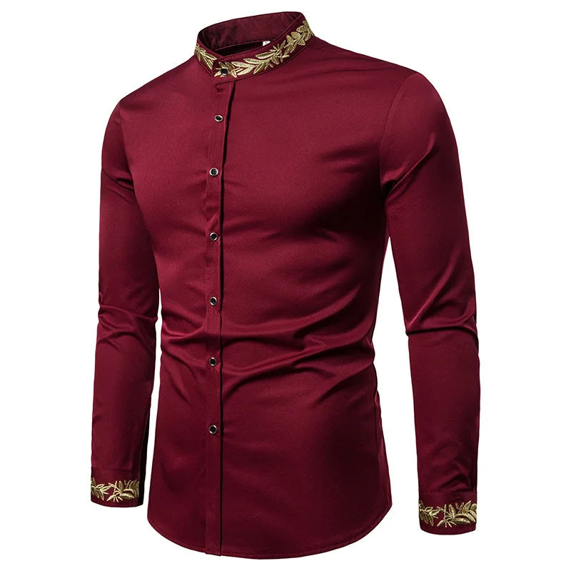 2026 Men's Summer Casual Long Sleeve Shirts Slim Fit Turn Down Collar Shirts Formal Office Business Shirts for Men Tops Big Size