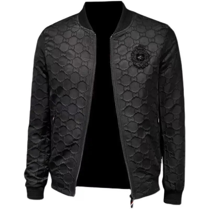 Men's Jacket Spring/Autumn New Trendy Brand Fashionable Slim Fit Thin Style Trendy Badge Embroidered Baseball Jacket Casual