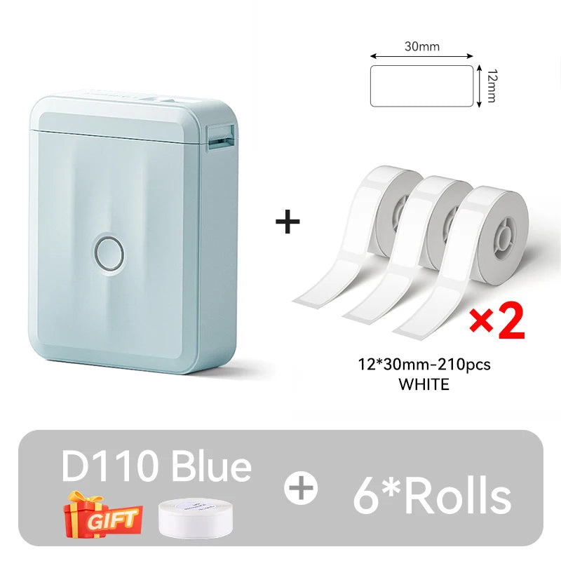 Niimbot D110 Mini Portable Thermal Printer Smart Pocket Self-adhesive Label Printer Bluetooth Price Label Sticker Maker For Home