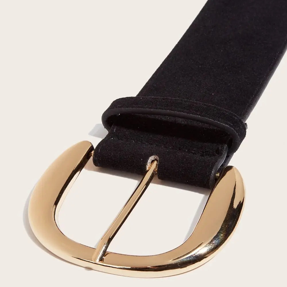 Retro Maillard Styles Suede Leather Wide Belt Trendy Casual Pin Buckle Waistband Luxury Design Versatile Business Waist Strap