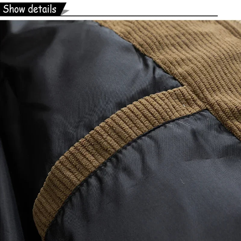 Winter Men Waterproof Windproof Casual Jacket Mens Puffer Hooded Fashion Jacket Man Outdoor Loose Thick Jacket Windbreaker Parka