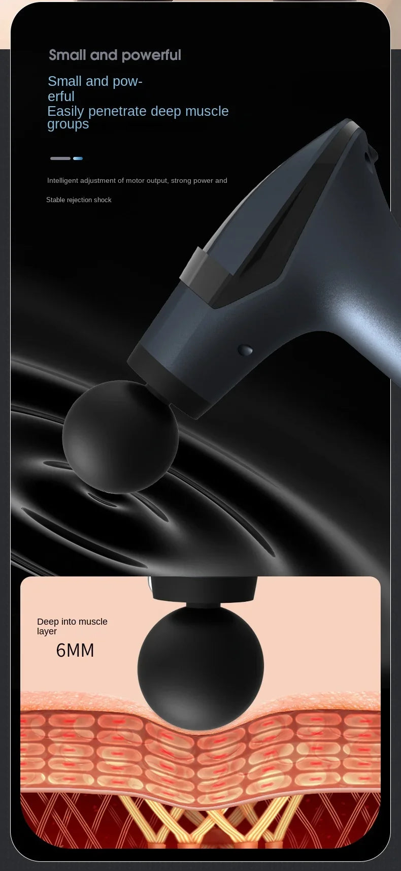 Hot Selling Long-handle Electric Massage Gun Multifunctional for Muscle Relaxation Deep Tissue Percussion