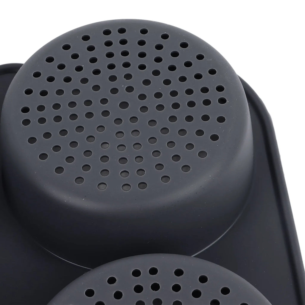 Hamburger Bun Pan Easy To Clean Foldable  Heat Resistance Baking Mould 6 Cavity for Kitchen for Microwaves
