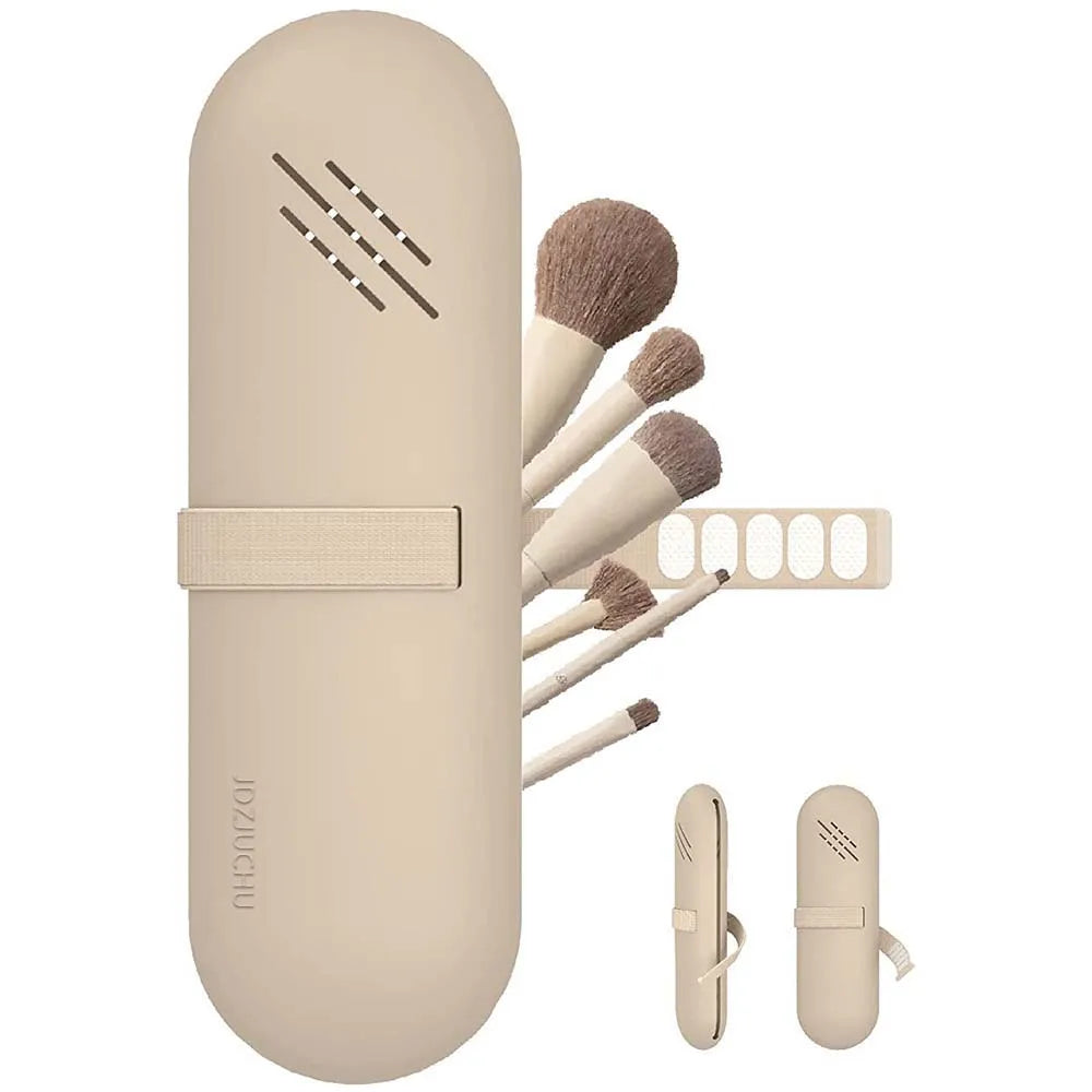 Travel Makeup Brush Holder,Make Up Organizer Bag Case,Cosmetic pouch,Toiletry Organizer,Silicon Small Makeup Brush Purse