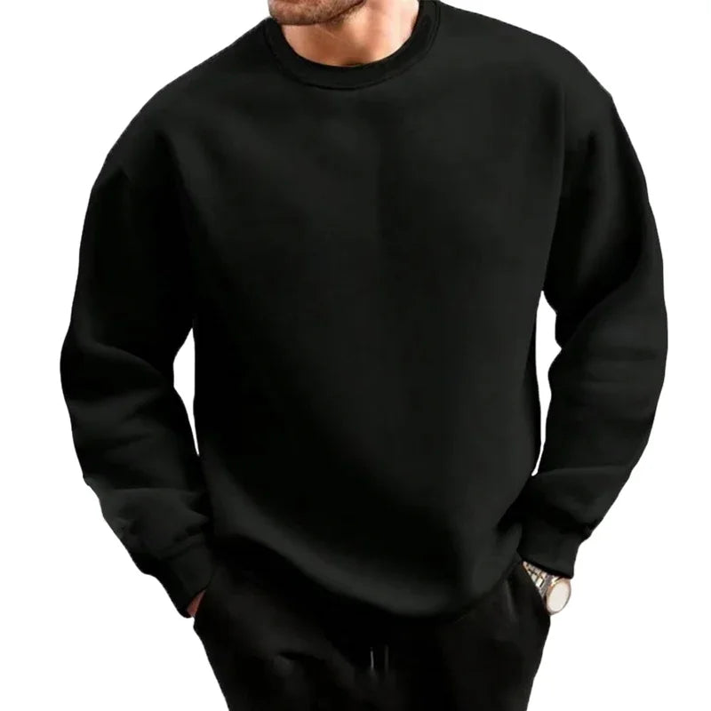 Mens Tracksuit Solid Color Sweatshirt Casual Sports Jogging Clothing Hip Hop Autumn Winter Sportswear Single Piece Tops Pants