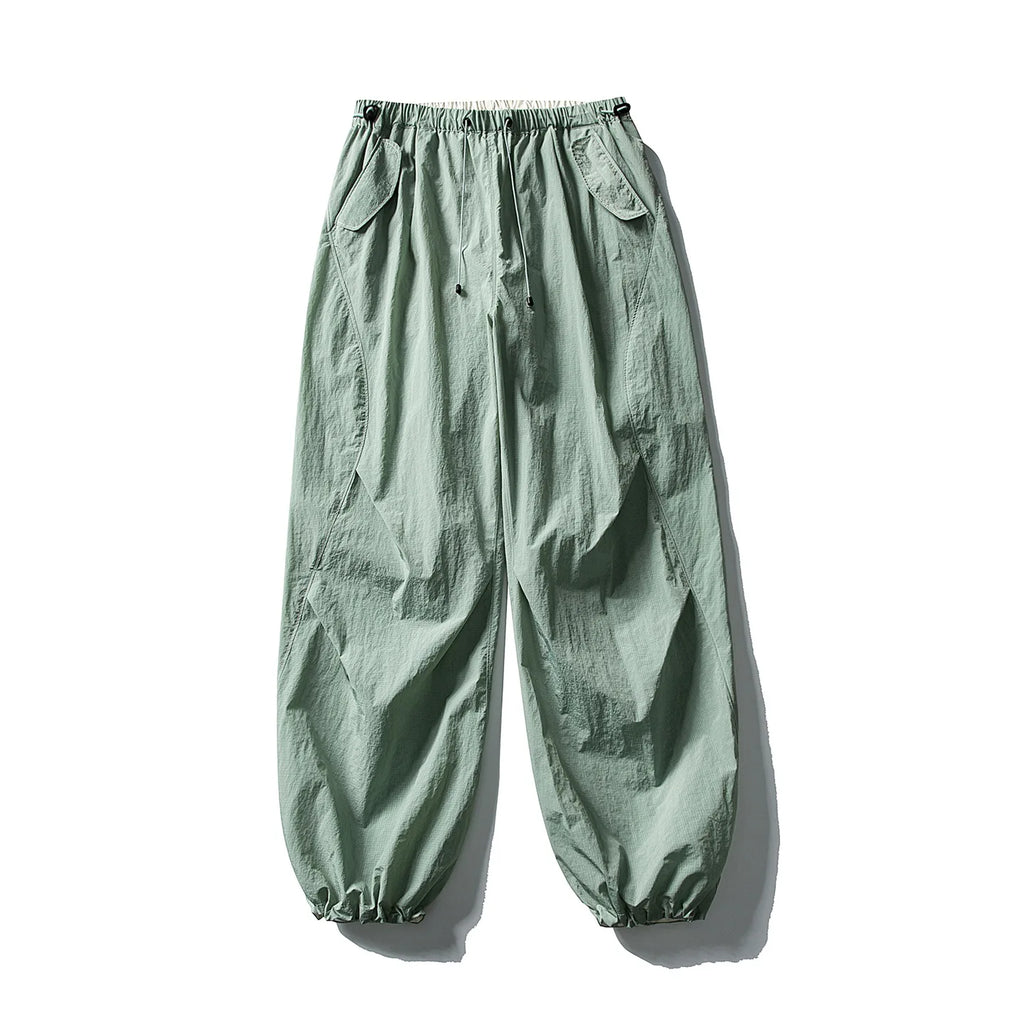 Men Women Outdoor Lightweight Quick Dry Loose Casual Sport Wide Leg Cargo Pant Couple Streetwear Hiking Track Techwear Trousers