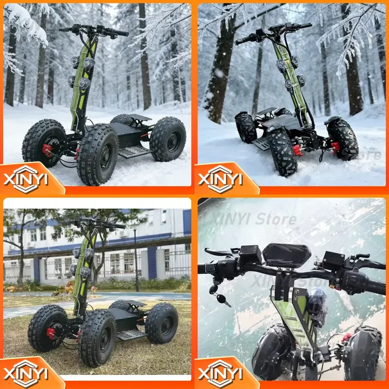 2026 New Arrival All Terrain Electric Scooter for Hunting Cart 4WD 16KW 60V Personal Mobility Vehicle Off Road ATV UTV