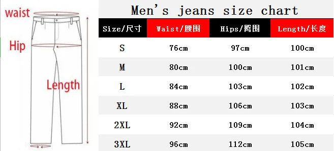 2026 Spring Summer New Men Denim Pants Casual Slim Fit Skinny Ripped Versatile Fashion Long Jeans Men