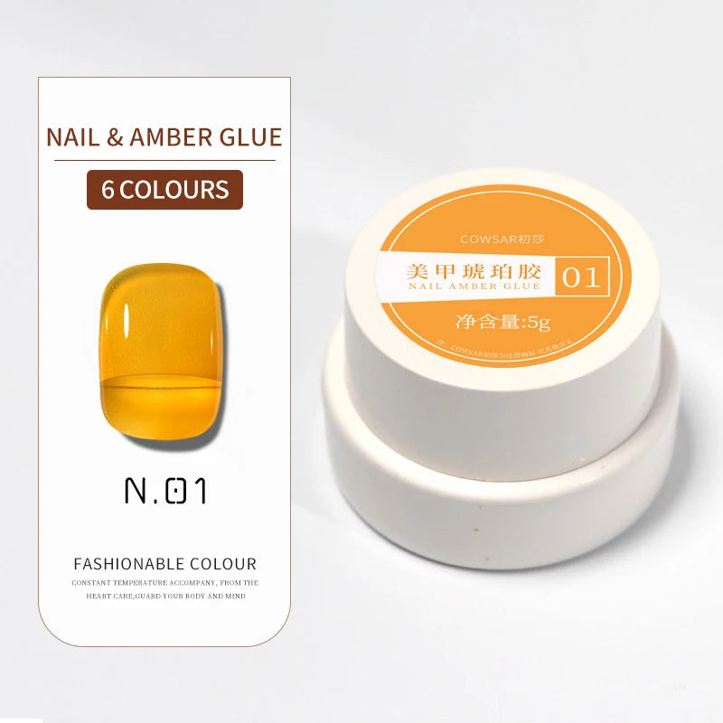 1/6color 5g Amber Brown Gel Nail Polish Set Y2K Autumn Winter Gradient Leopard Jelly Nail Gel Semi Permanent Soak Off Varnish