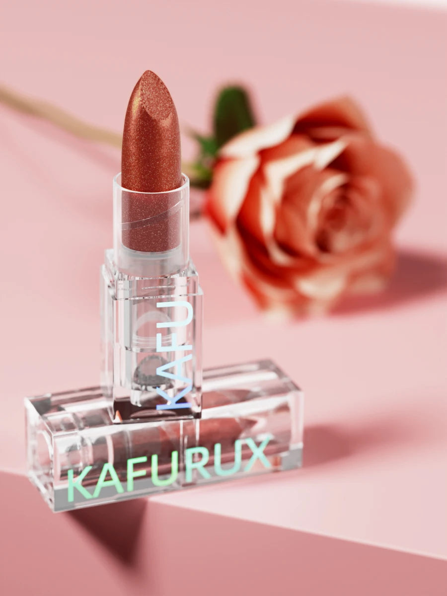 Multi-color Glitter Lipstick Beauty Girl Diamond Waterproof Lip Tint Long Lasting Shimmer Lip Makeup Red Rose Pearlescent  Lip