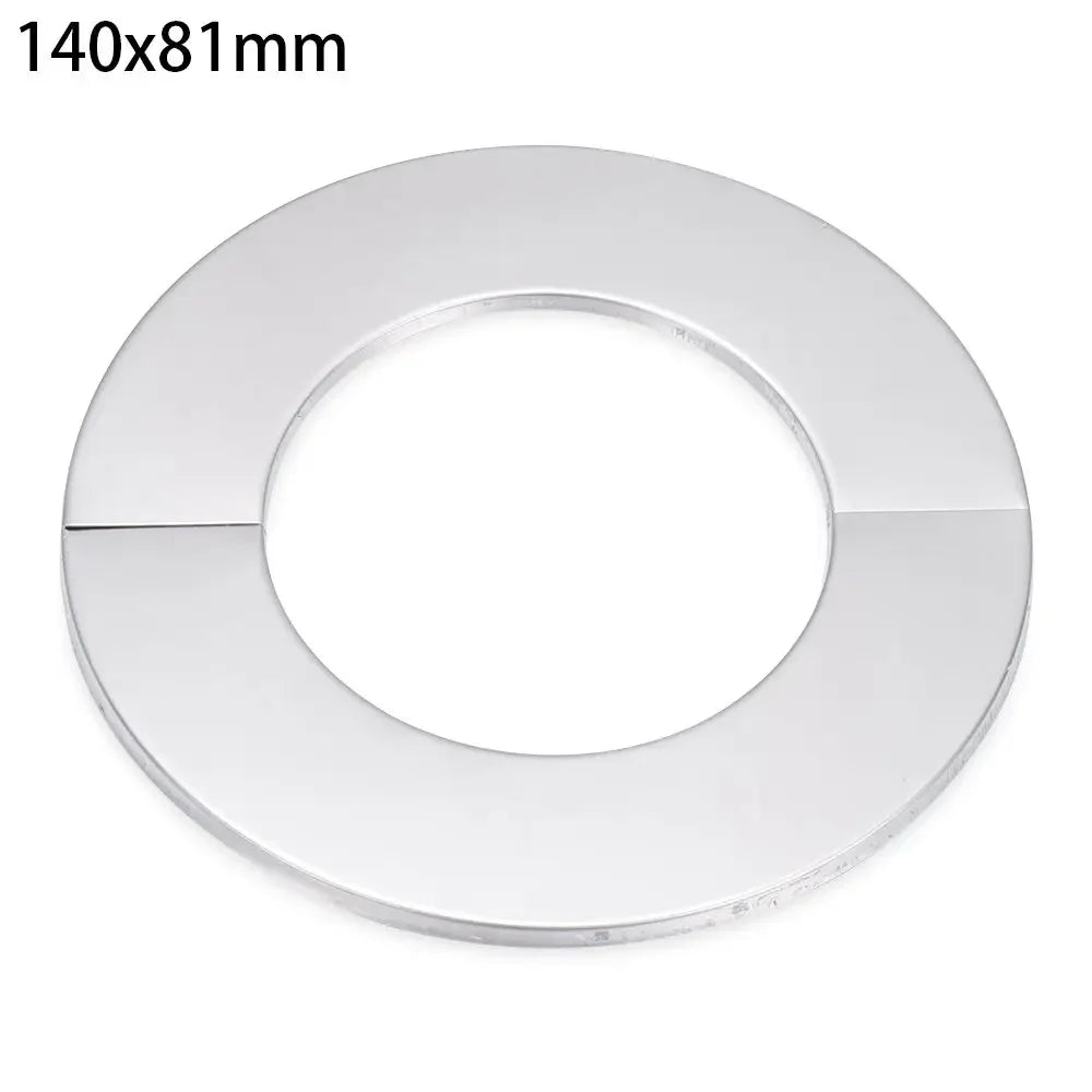 Black Shower Faucet Decorative Cover Chrome Finish Stainless Steel Wall Flange Water Pipe Wall Covers Bathroom Faucet Accessory