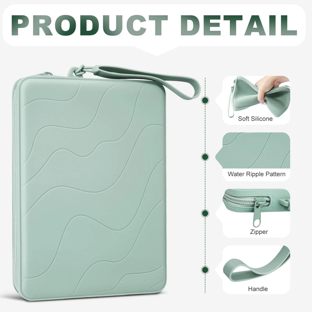 6-7 Inch Silicone Clutch for 7" Kindle Paperwhite and Kindle Colorsoft Signature Edition,6 inch K-indle,Kobo,Nook E-Reader Bag