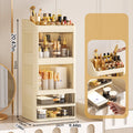 Makeup Drawer Organizer with Divided Compartments, Suitable for Dressing Table/Bathroom, for Organizing and Storing Household Items on the Desktop, Dust-Proof and Easy to Clean, Simple White Design, Stackable Makeup Drawer Bo