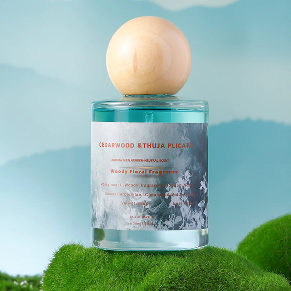 Woody Scent Men's Cedar Sandalwood Perfume Long Lasting EDP 50ml for Business Daily Dating Natural Wood Aroma Fragrance Parfum