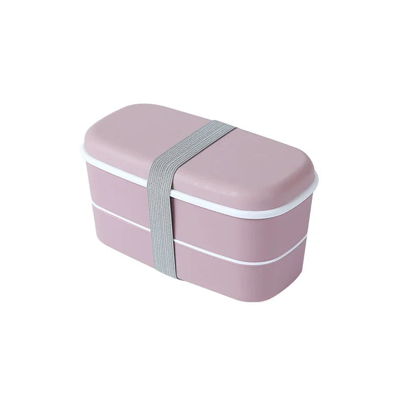 New Portable Leak-proof Food  Double-layer Bento Box Lunch Box  Lunch Box for Kids Food Container Food Storage Snack