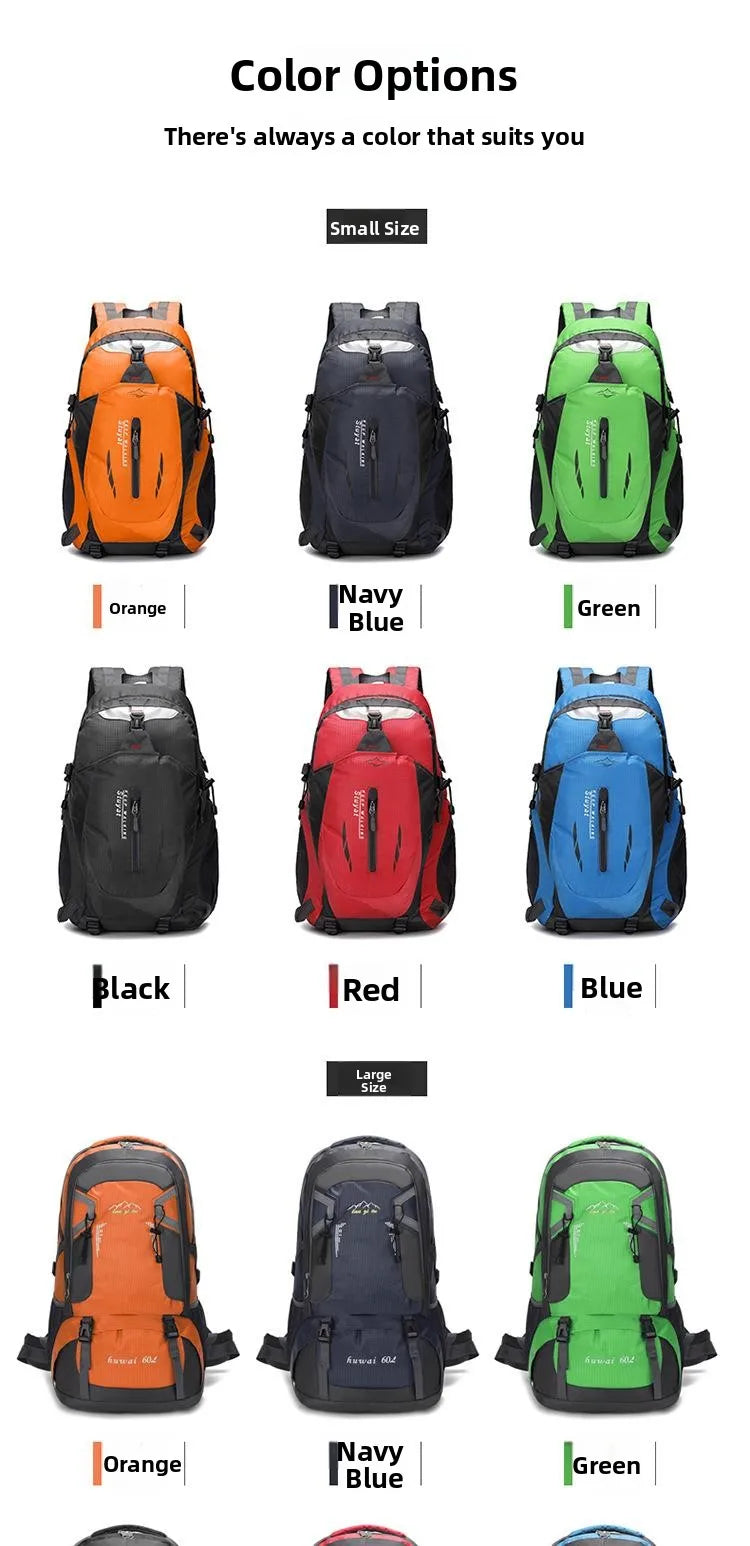 Outdoor Travel Backpack 60L Large Capacity Men's Women's Climbing Bag Luggage Multifunctional Bookbag Lightweight Waterproof
