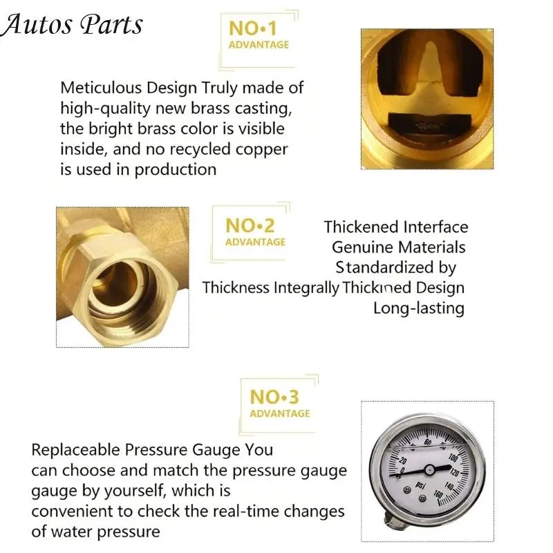 57BA Adjustable RVs Water Pressure Reducer Valves For Long Lasting Performances