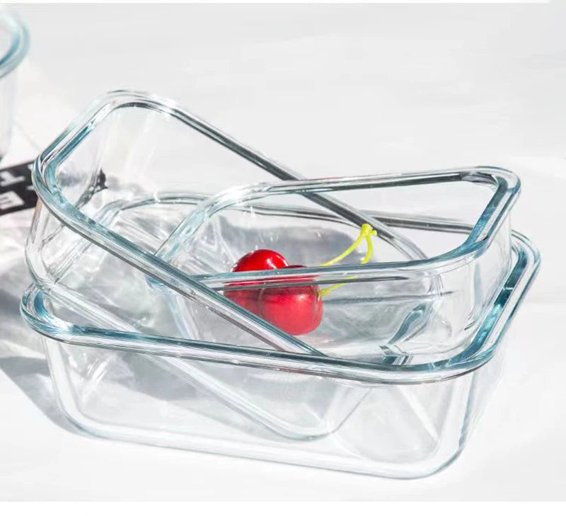 High quality Lunch Box Glass 1050ml Food Storage Box Microwave Bento Box school food containers compartment