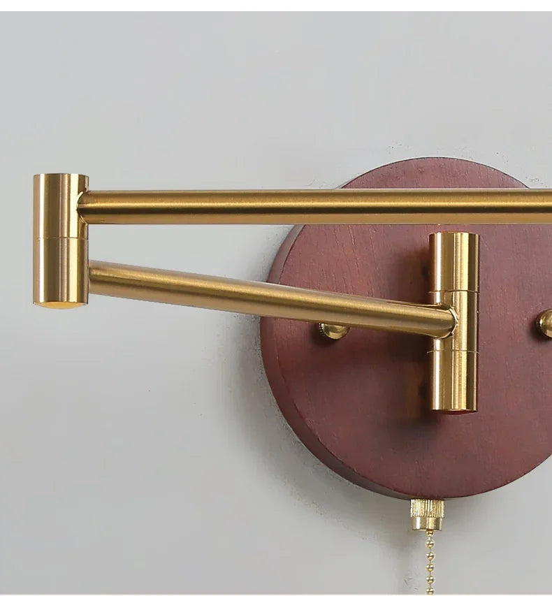 LED Bedroom Bedside Wall Lamp Swing Arm Wall Light Folding Telescopic Study Reading Lamp Study Decor Sconce Lighting