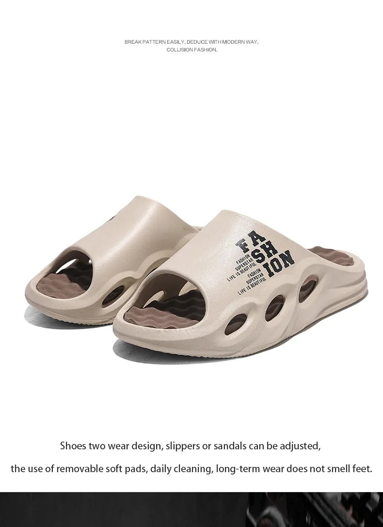 Men's Slippers Massage Slippers EVA Lightweight Beach Casual Shoes Indoor Soft Sole Slippers Platform Outdoor Men Sandals