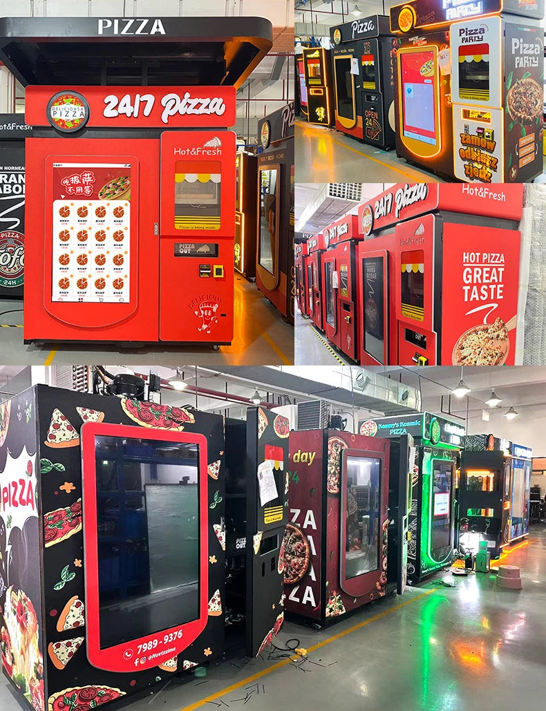Pizza Vending Machine Supplier Pizza Dispenser Distributeur Automatique Outdoor Pizza Vending Machine for Sale Customized