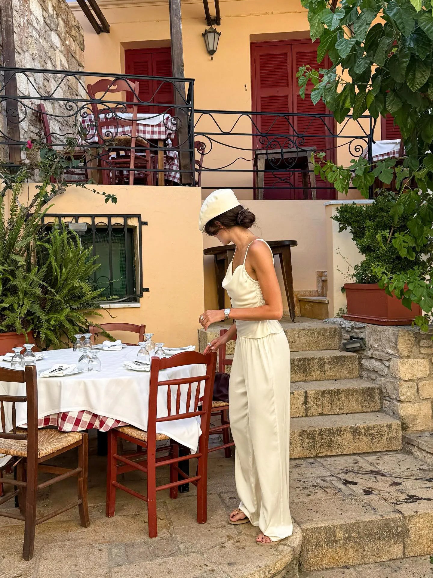 Women Two Piece Set Korean Casual Solid Color Tank Top and High Waisted Long Pants Fashionable New Versatile Commuting Outfit