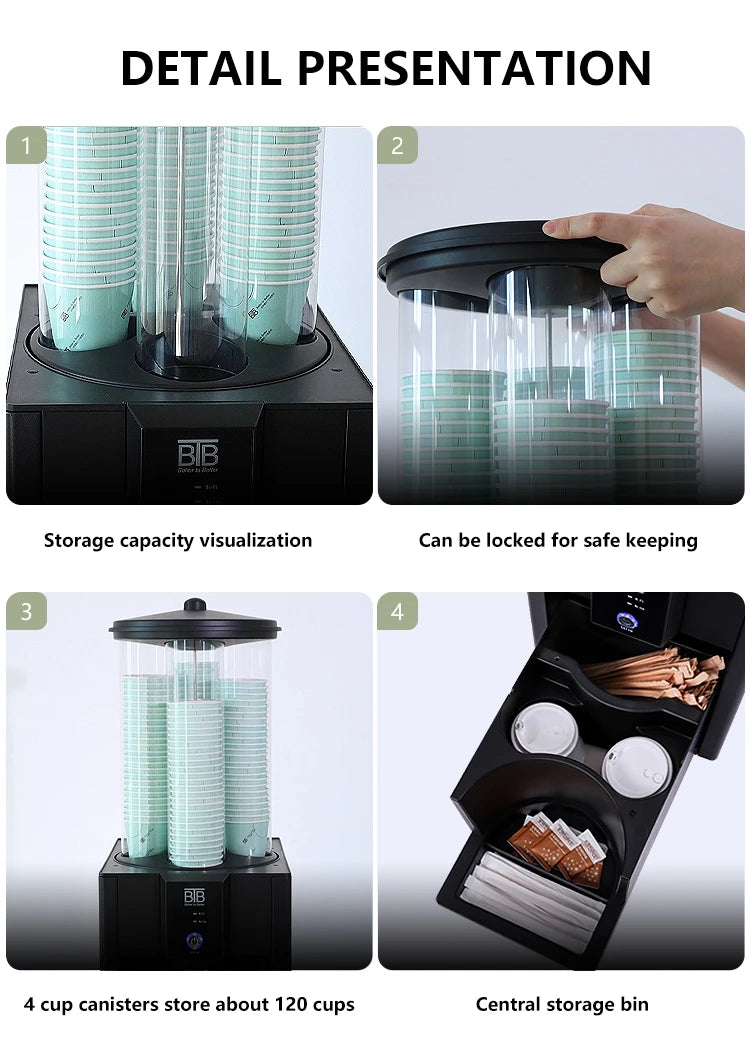 Automatic intelligent cup dispenser cup drop machine