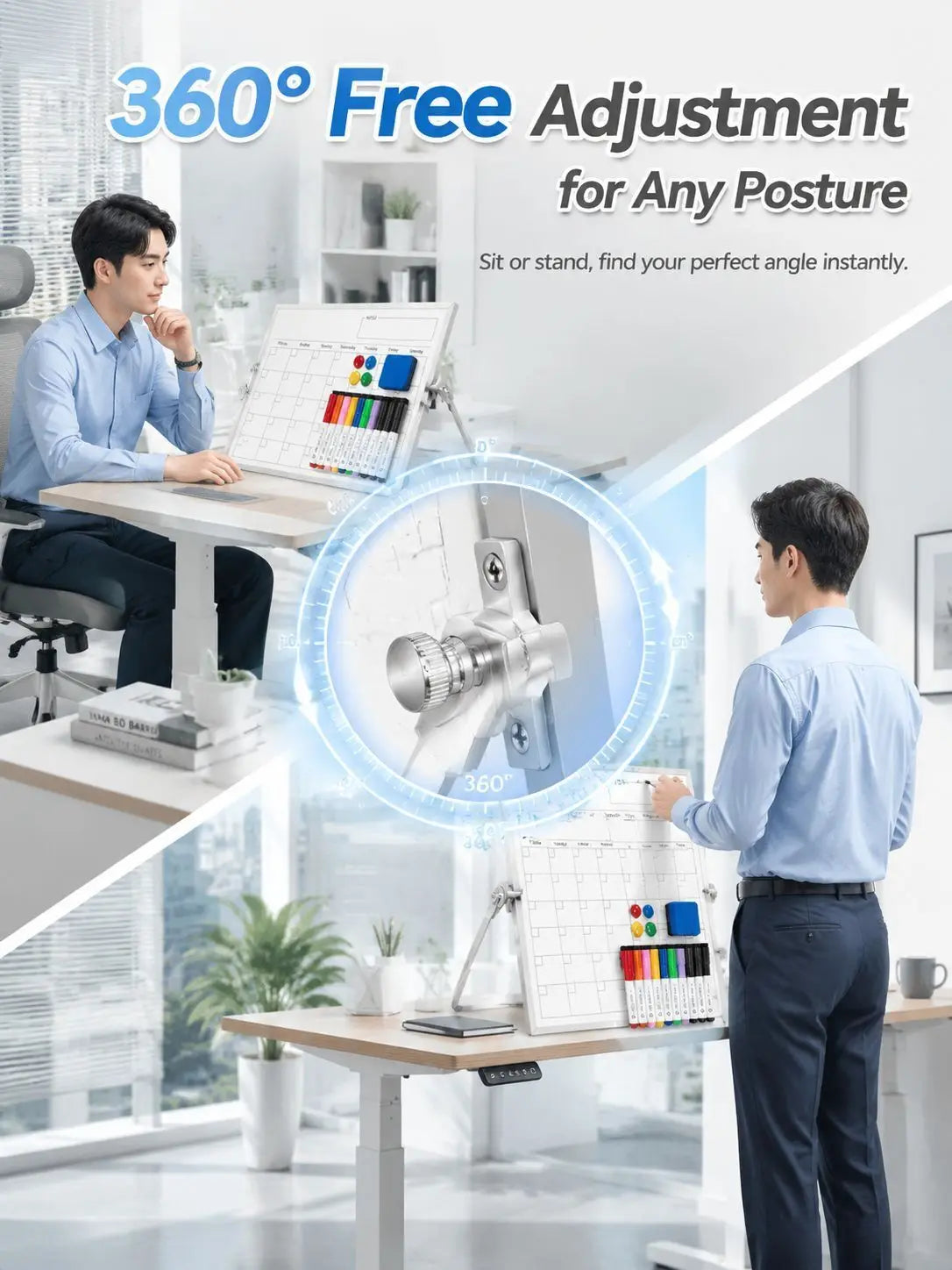 Home use calendar drawing board planner board double-sided whiteboard folding stand type magnetic for teaching office