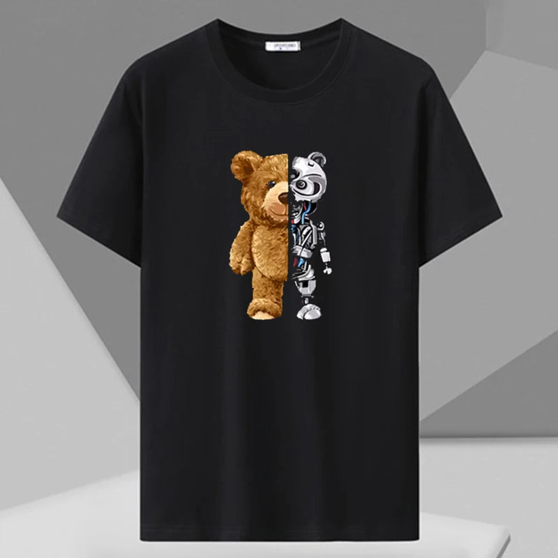 Men's Printed T-shirt Plus Size 110-180kg Loose Short Sleeve Tee Oversized Tops 5XL 6XL 7XL Big Size Men Clothing 티셔츠 Camiseta