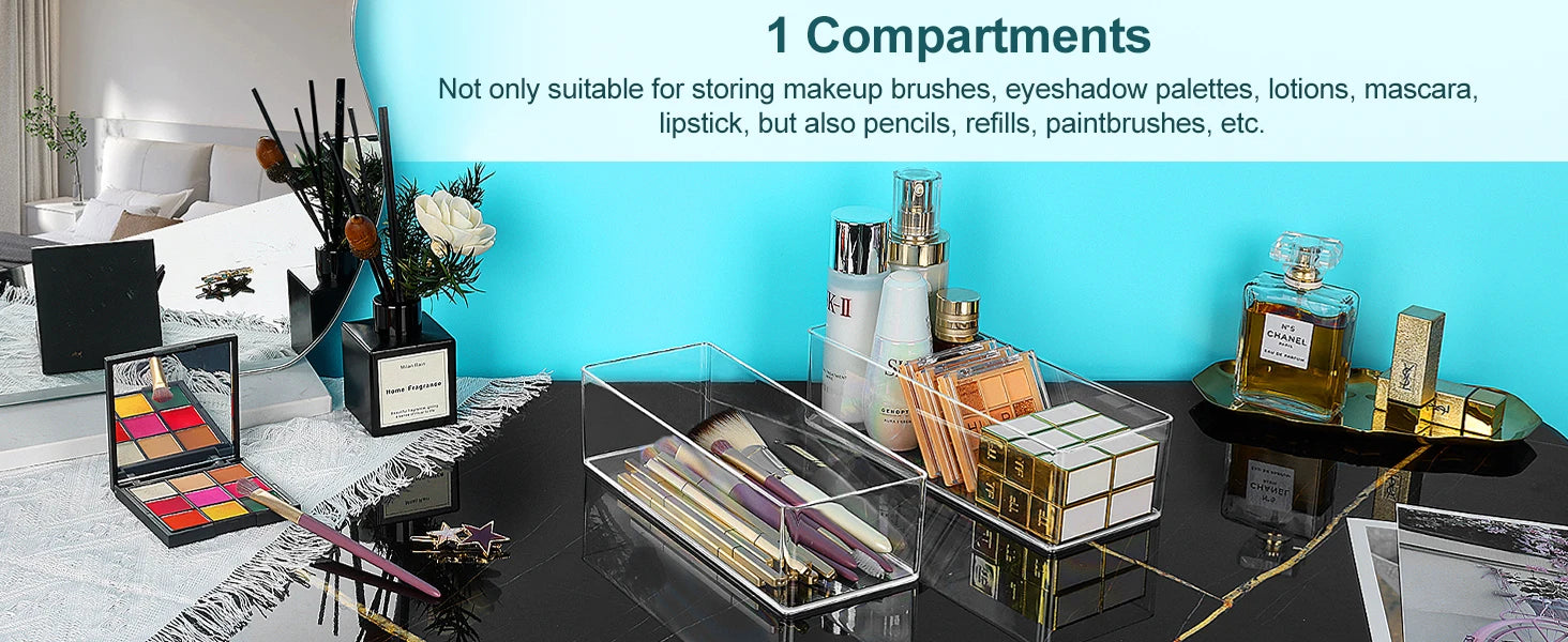 Makeup Organizer for Drawer, Makeup Organizer for Vanity, Countertop, Bathroom, Kitchen and Cabinet Storage Boxes