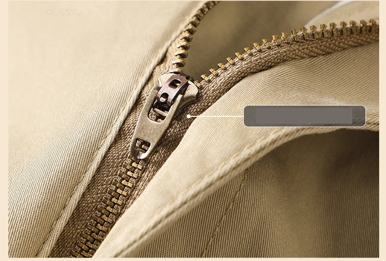 High Quality 97% Cotton Men's Straight Pants Business Solid Color Khaki Light gray Casual Formal Suit Trousers Plus Size 40 42